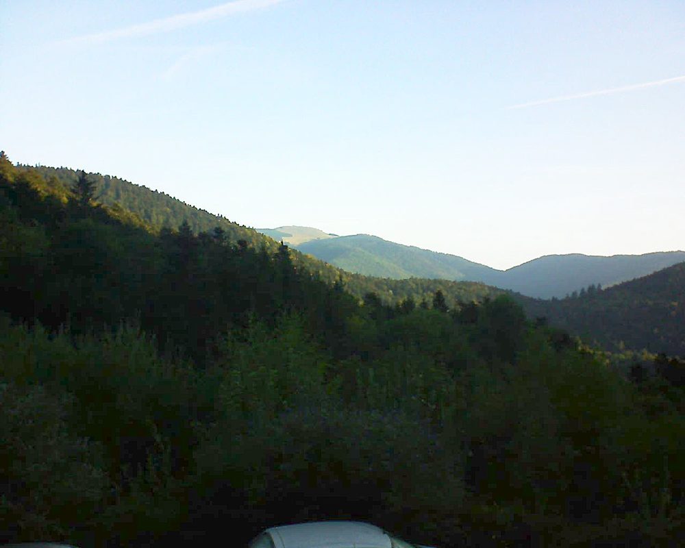Le petit ballon vu depuis le Domaine Langmatt à Murbach le 16.09.2018 à 08:00 Le petit ballon (Alsace, Vosges) le 16.09.2018 à 08:00