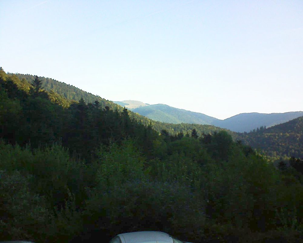 Le petit ballon vu depuis le Domaine Langmatt à Murbach le 16.09.2018 à 08:30 Le petit ballon (Alsace, Vosges) le 16.09.2018 à 08:30