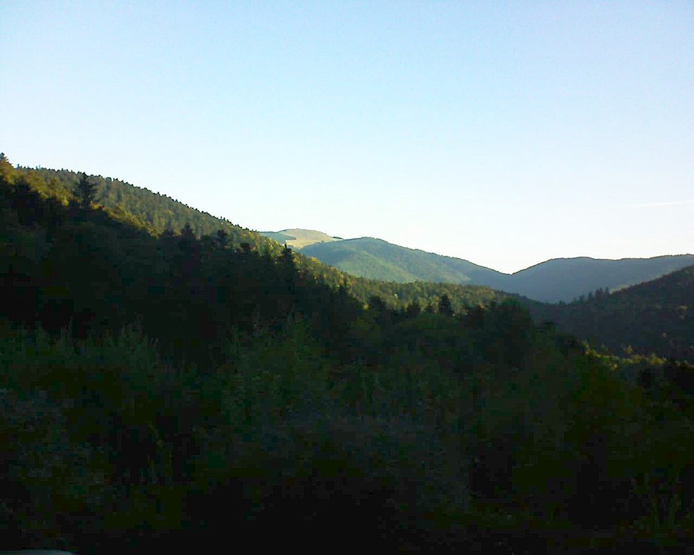 Le petit ballon vu depuis le Domaine Langmatt à Murbach le 17.09.2018 à 08:00 Le petit ballon (Alsace, Vosges) le 17.09.2018 à 08:00