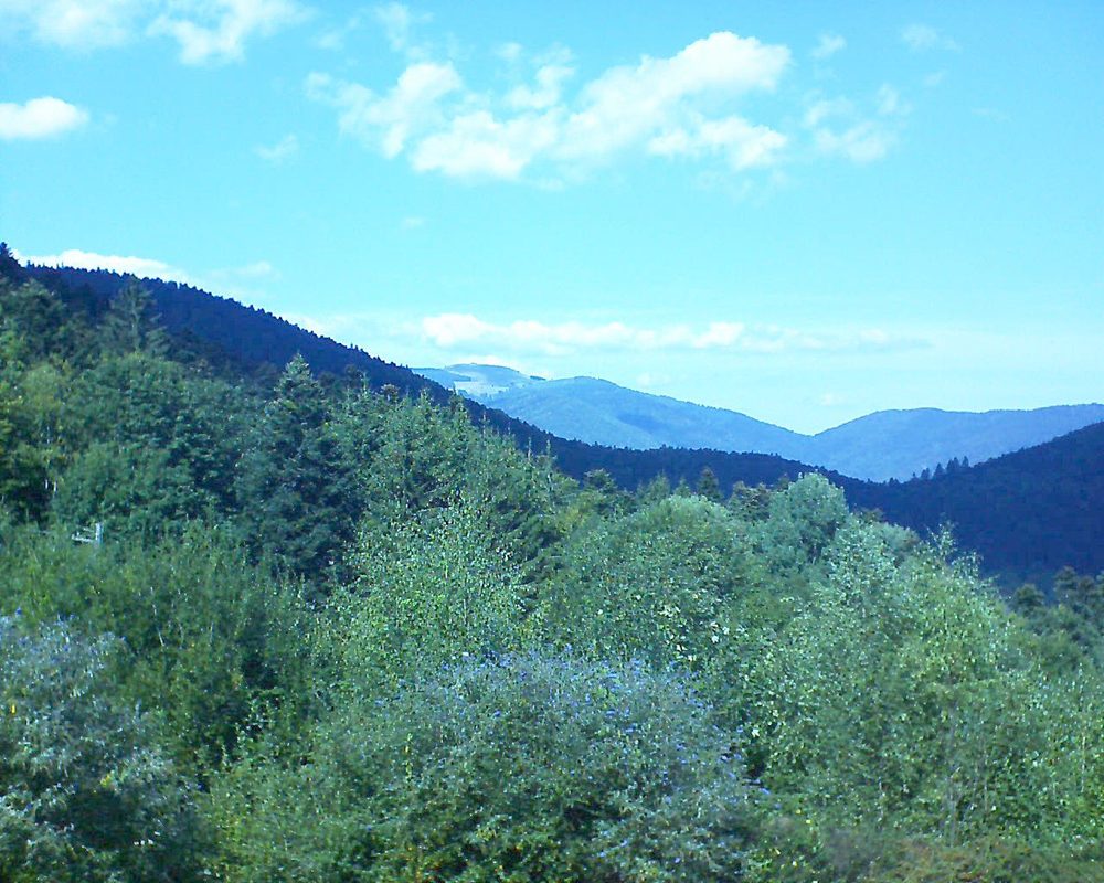 Le petit ballon vu depuis le Domaine Langmatt à Murbach le 17.09.2018 à 14:00 Le petit ballon (Alsace, Vosges) le 17.09.2018 à 14:00