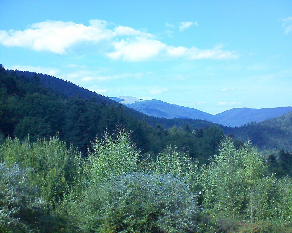 Le petit ballon vu depuis le Domaine Langmatt à Murbach le 17.09.2018 à 15:15 Le petit ballon (Alsace, Vosges) le 17.09.2018 à 15:15