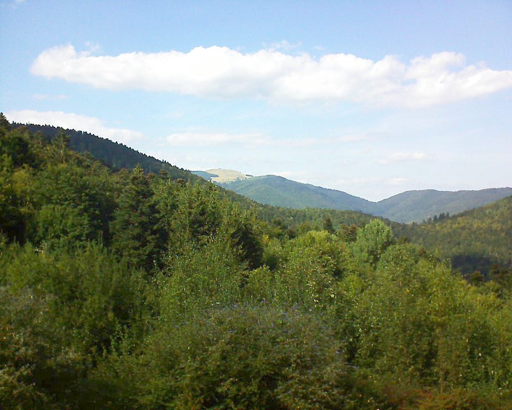 Le petit ballon vu depuis le Domaine Langmatt à Murbach le 17.09.2018 à 15:30 Le petit ballon (Alsace, Vosges) le 17.09.2018 à 15:30