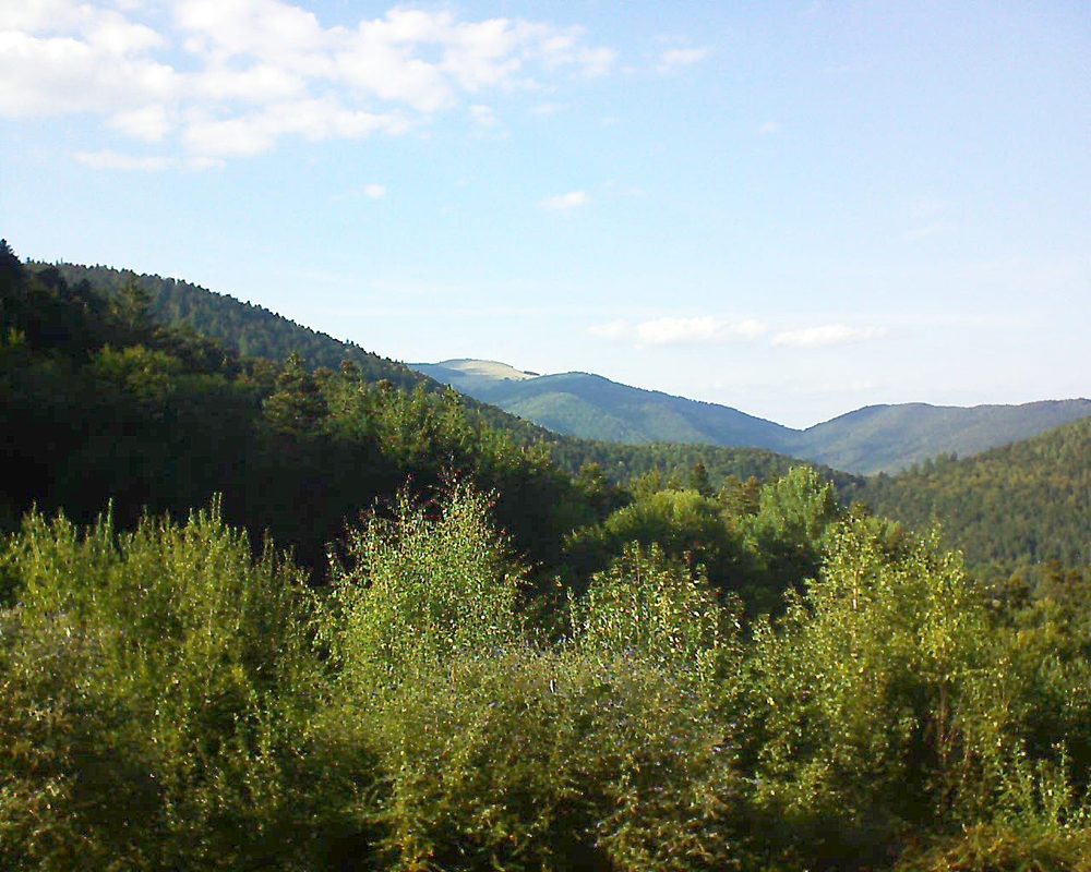 Le petit ballon vu depuis le Domaine Langmatt à Murbach le 17.09.2018 à 17:15 Le petit ballon (Alsace, Vosges) le 17.09.2018 à 17:15