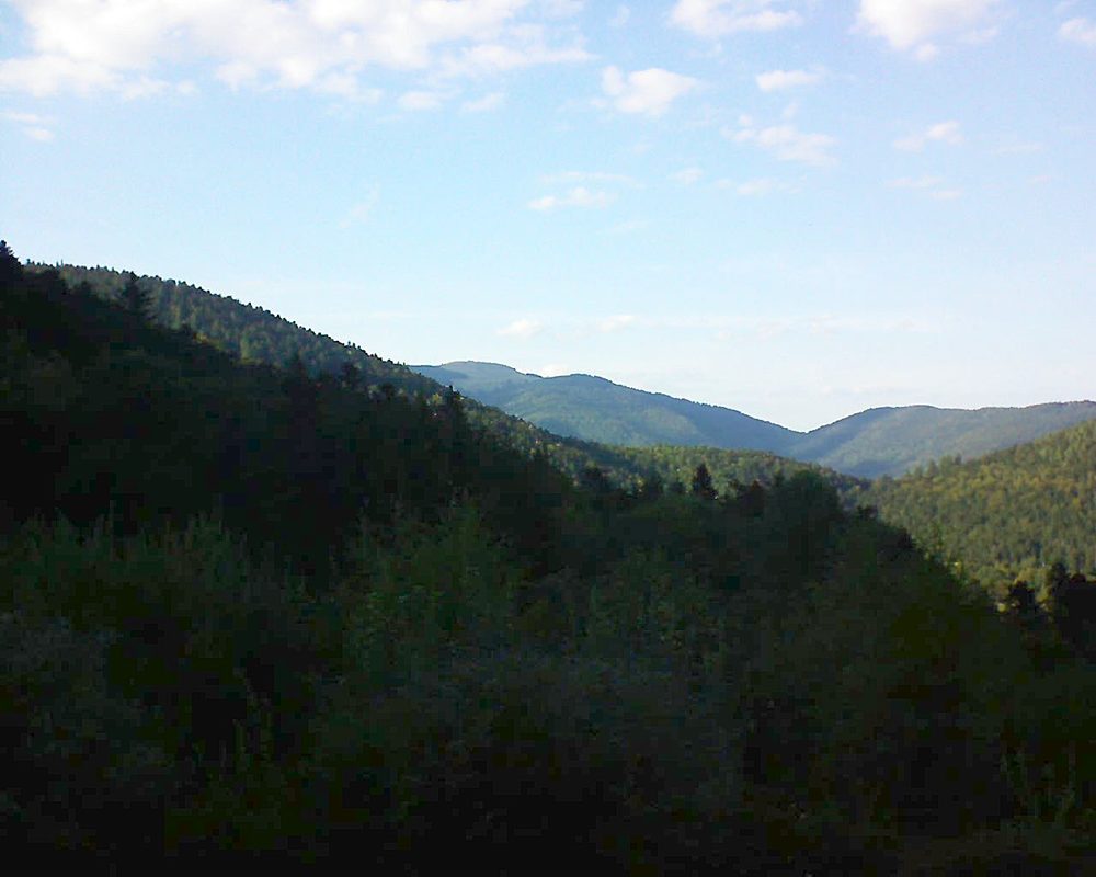Le petit ballon vu depuis le Domaine Langmatt à Murbach le 17.09.2018 à 17:30 Le petit ballon (Alsace, Vosges) le 17.09.2018 à 17:30