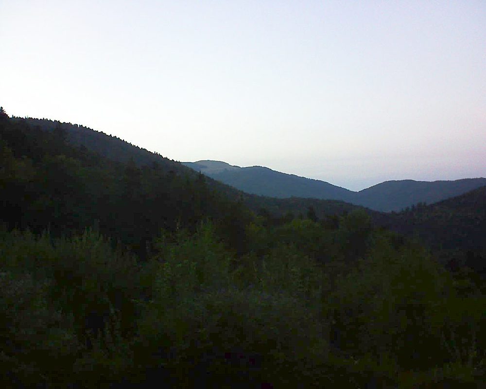 Le petit ballon vu depuis le Domaine Langmatt à Murbach le 17.09.2018 à 19:45 Le petit ballon (Alsace, Vosges) le 17.09.2018 à 19:45