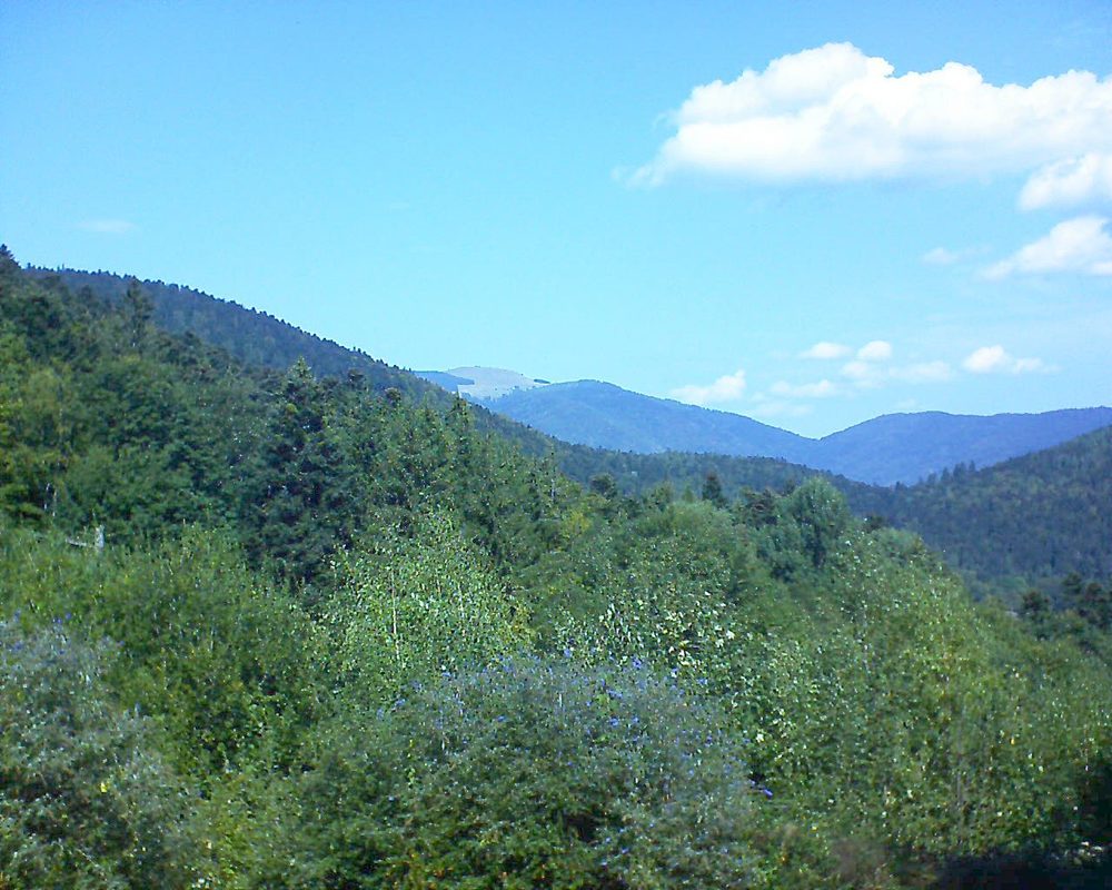 Le petit ballon vu depuis le Domaine Langmatt à Murbach le 18.09.2018 à 12:45 Le petit ballon (Alsace, Vosges) le 18.09.2018 à 12:45