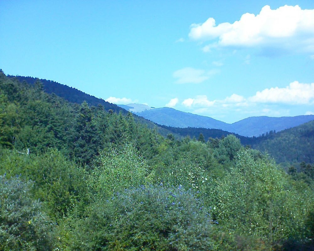 Le petit ballon vu depuis le Domaine Langmatt à Murbach le 18.09.2018 à 13:00 Le petit ballon (Alsace, Vosges) le 18.09.2018 à 13:00