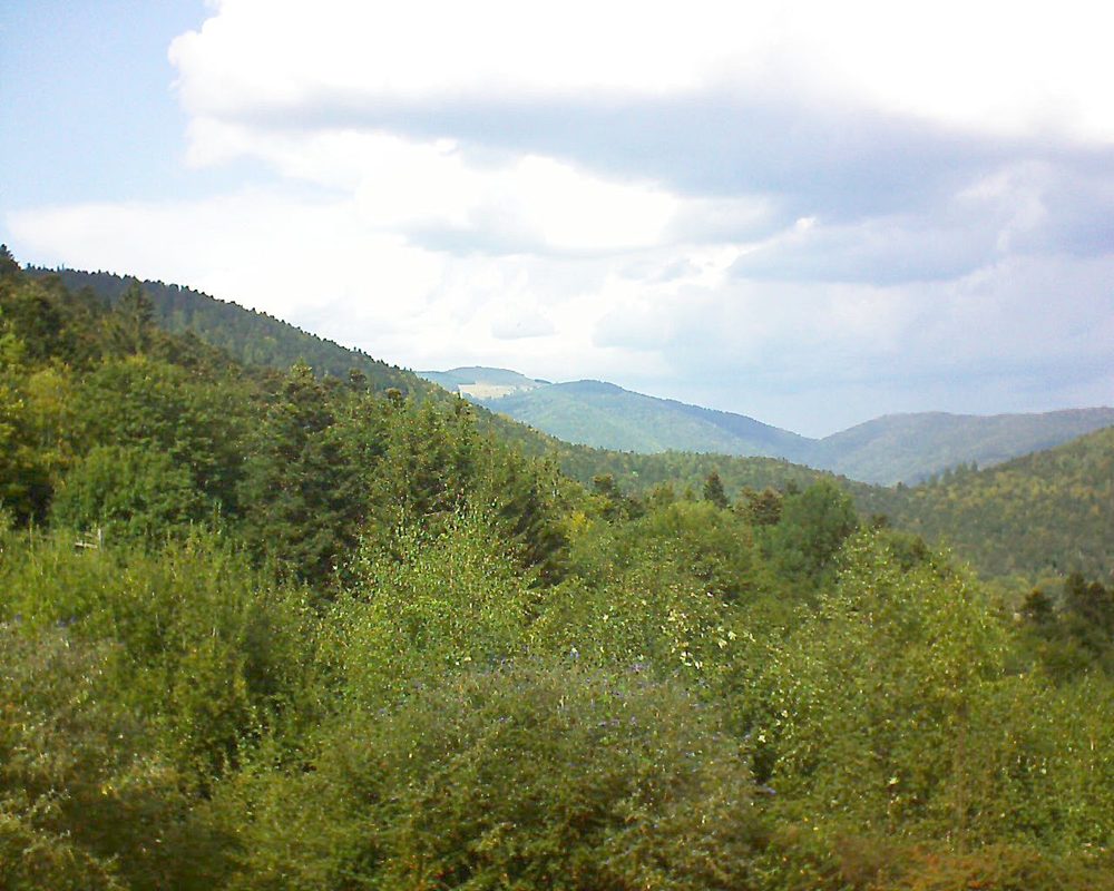 Le petit ballon vu depuis le Domaine Langmatt à Murbach le 18.09.2018 à 14:30 Le petit ballon (Alsace, Vosges) le 18.09.2018 à 14:30