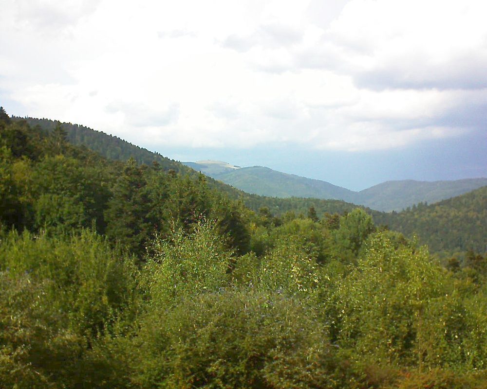 Le petit ballon vu depuis le Domaine Langmatt à Murbach le 18.09.2018 à 15:30 Le petit ballon (Alsace, Vosges) le 18.09.2018 à 15:30