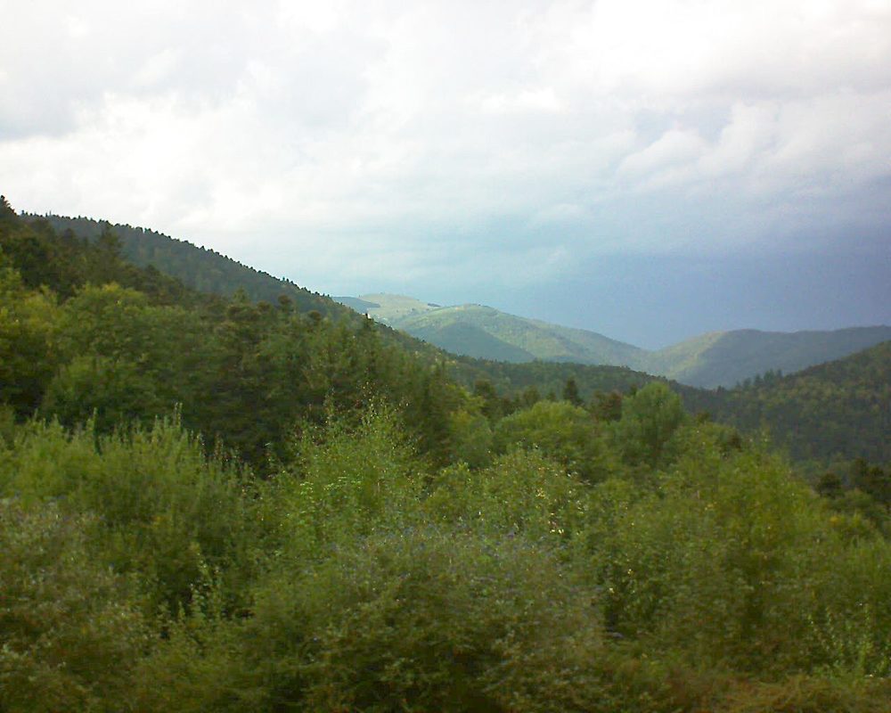 Le petit ballon vu depuis le Domaine Langmatt à Murbach le 18.09.2018 à 16:45 Le petit ballon (Alsace, Vosges) le 18.09.2018 à 16:45