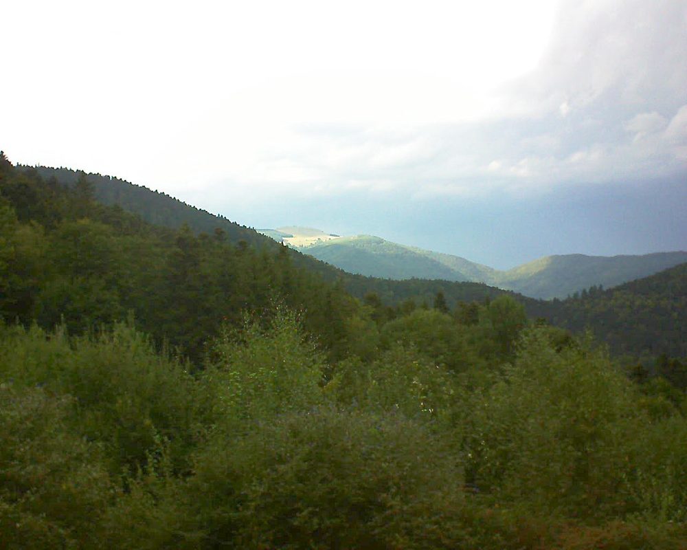 Le petit ballon vu depuis le Domaine Langmatt à Murbach le 18.09.2018 à 17:00 Le petit ballon (Alsace, Vosges) le 18.09.2018 à 17:00