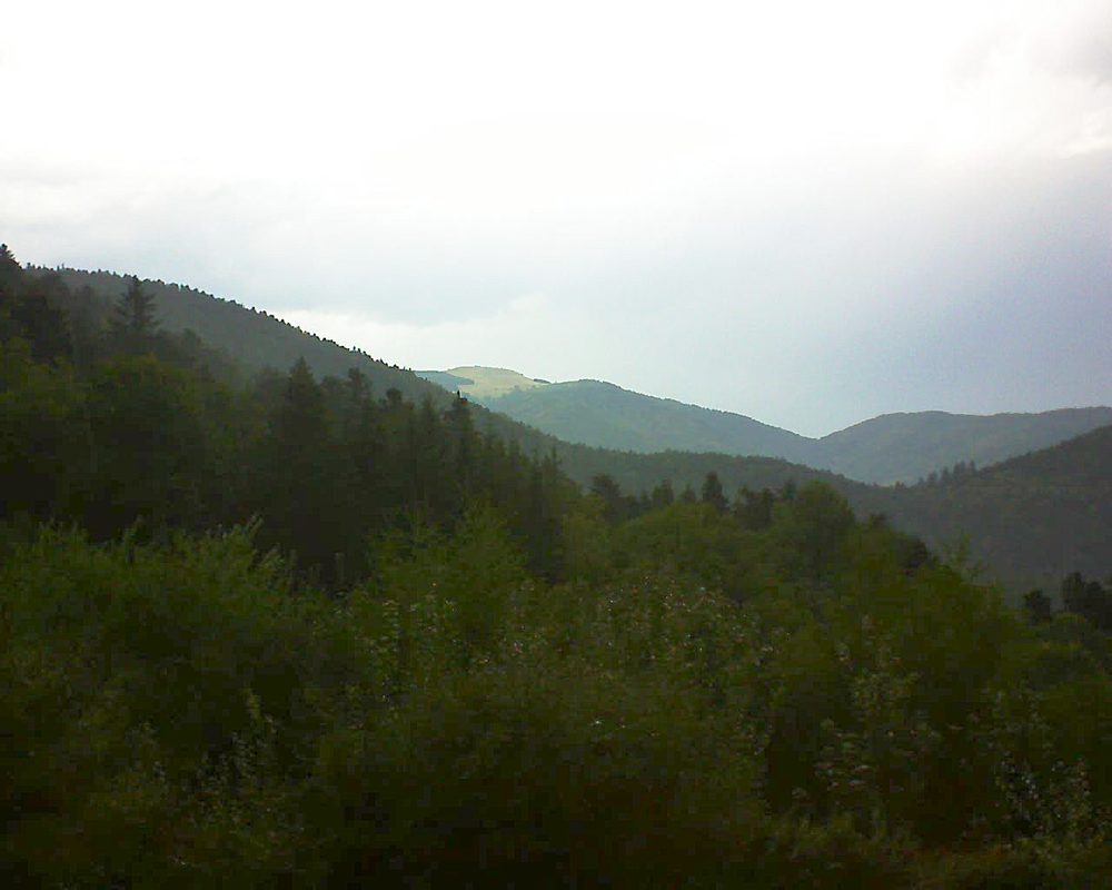 Le petit ballon vu depuis le Domaine Langmatt à Murbach le 18.09.2018 à 18:15 Le petit ballon (Alsace, Vosges) le 18.09.2018 à 18:15