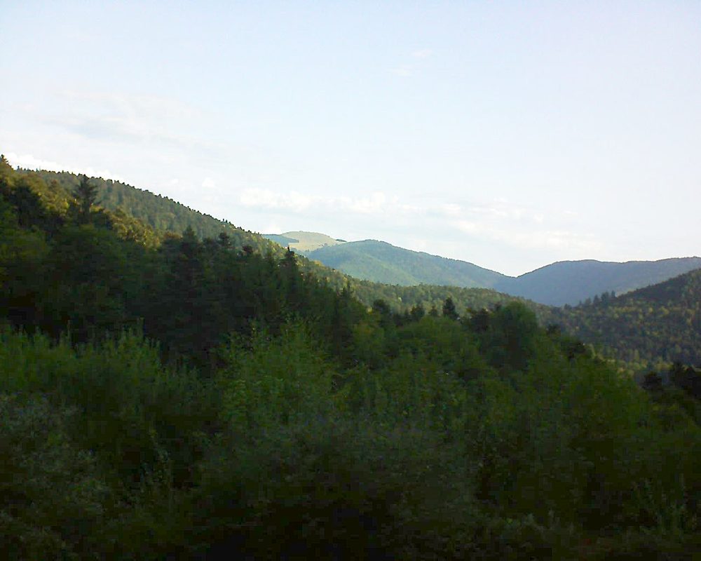 Le petit ballon vu depuis le Domaine Langmatt à Murbach le 19.09.2018 à 08:45 Le petit ballon (Alsace, Vosges) le 19.09.2018 à 08:45