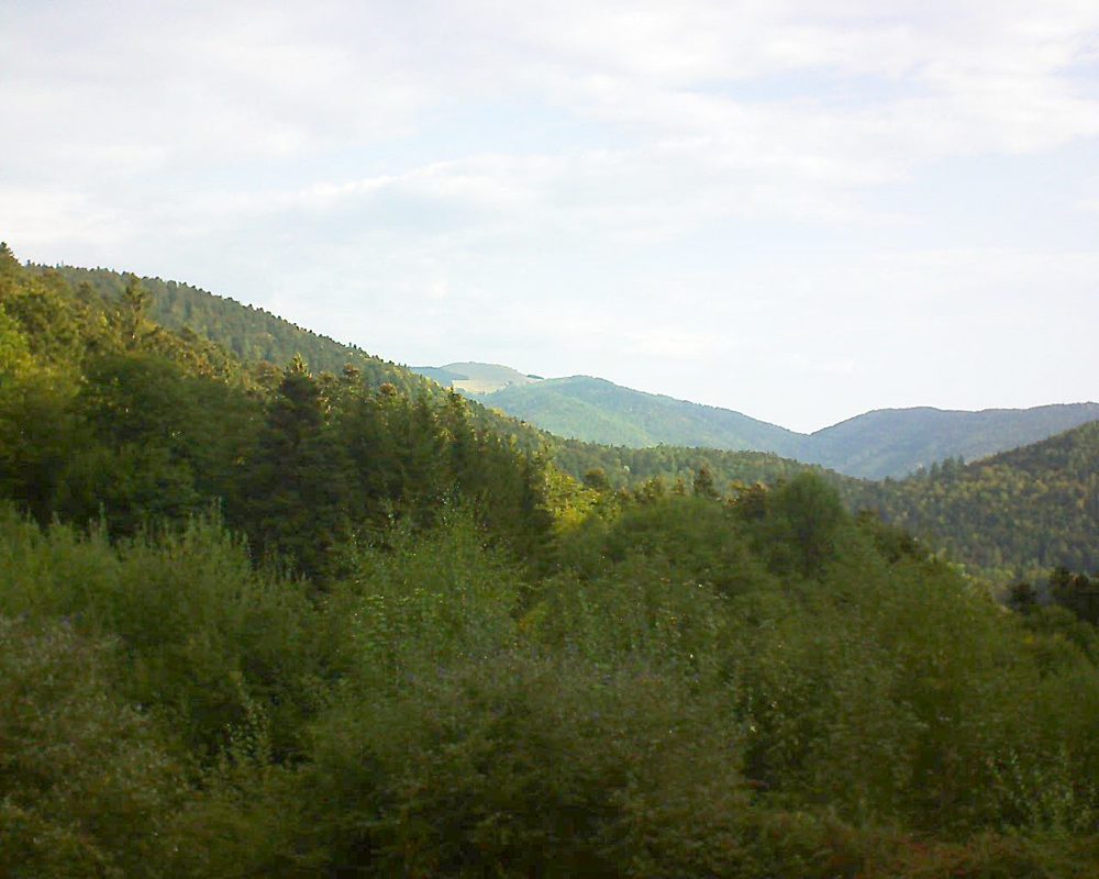Le petit ballon vu depuis le Domaine Langmatt à Murbach le 19.09.2018 à 09:30 Le petit ballon (Alsace, Vosges) le 19.09.2018 à 09:30