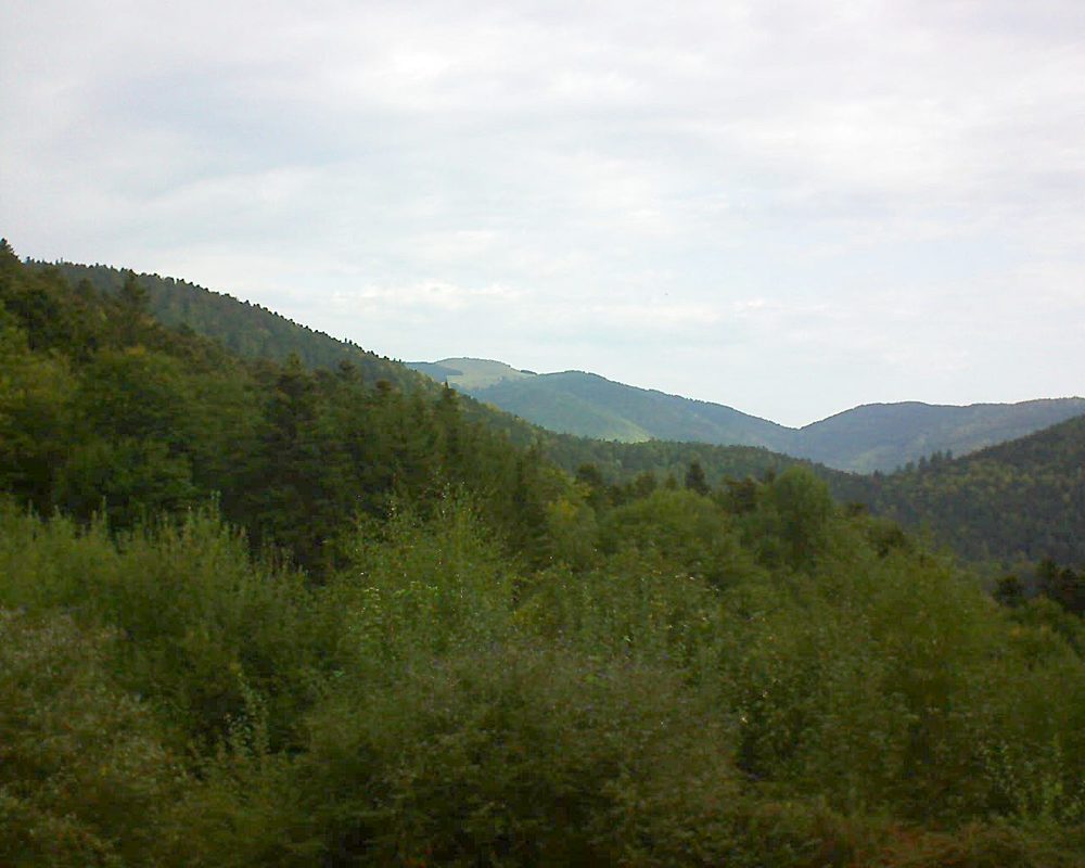 Le petit ballon vu depuis le Domaine Langmatt à Murbach le 19.09.2018 à 09:45 Le petit ballon (Alsace, Vosges) le 19.09.2018 à 09:45