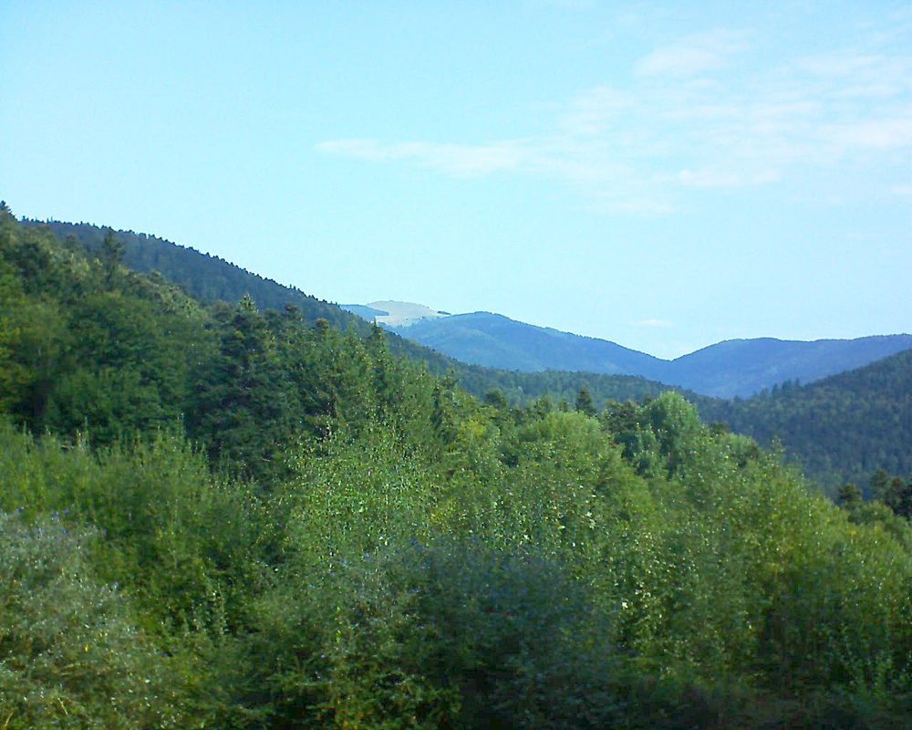 Le petit ballon vu depuis le Domaine Langmatt à Murbach le 19.09.2018 à 11:00 Le petit ballon (Alsace, Vosges) le 19.09.2018 à 11:00