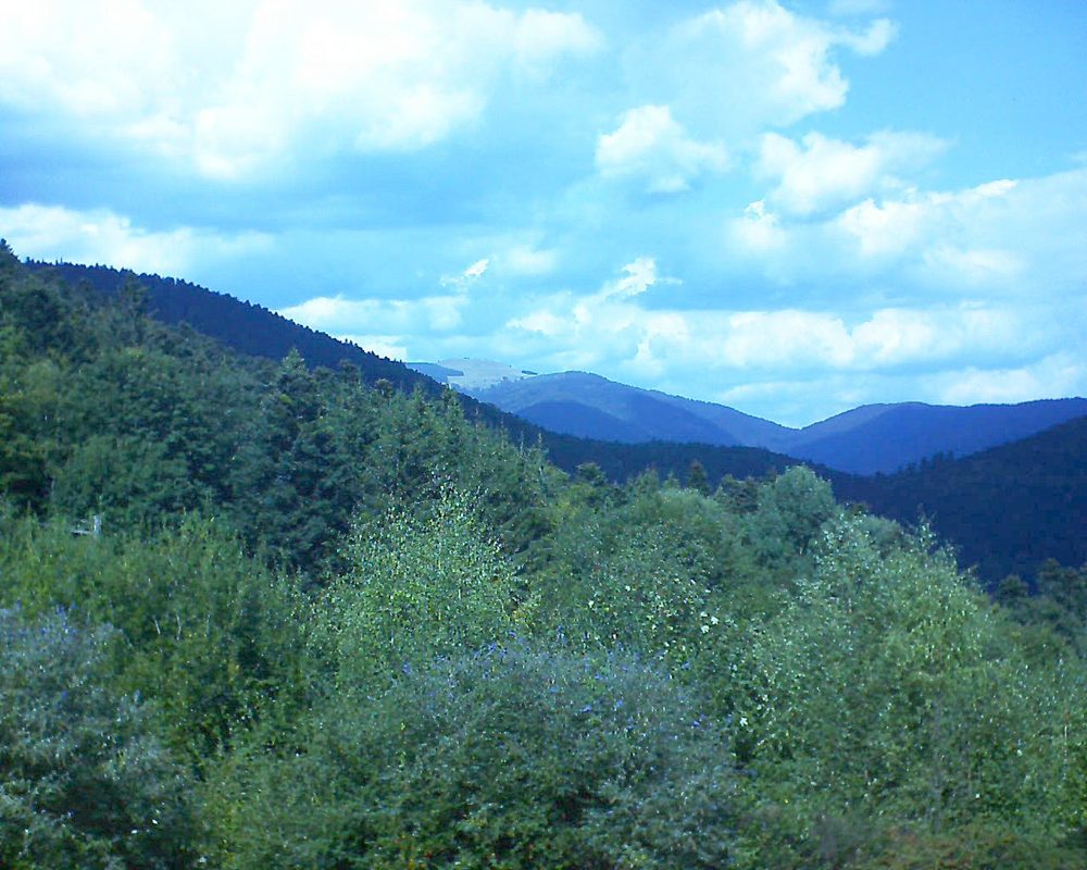 Le petit ballon vu depuis le Domaine Langmatt à Murbach le 19.09.2018 à 13:45 Le petit ballon (Alsace, Vosges) le 19.09.2018 à 13:45