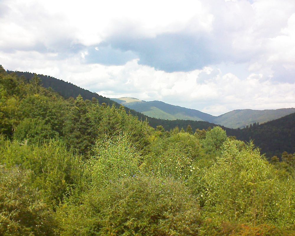 Le petit ballon vu depuis le Domaine Langmatt à Murbach le 19.09.2018 à 14:00 Le petit ballon (Alsace, Vosges) le 19.09.2018 à 14:00