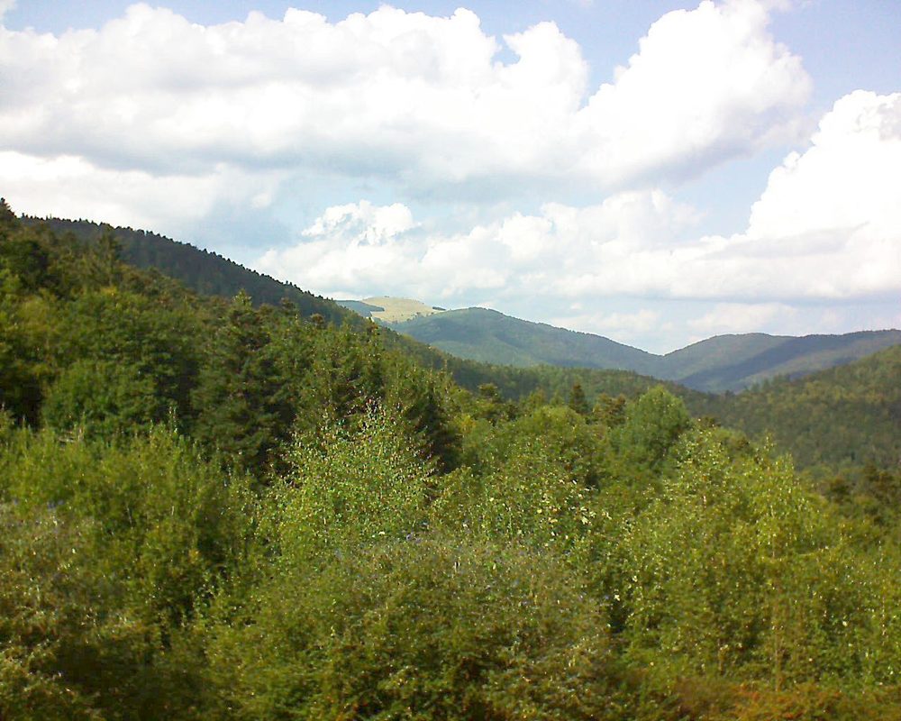 Le petit ballon vu depuis le Domaine Langmatt à Murbach le 19.09.2018 à 15:00 Le petit ballon (Alsace, Vosges) le 19.09.2018 à 15:00