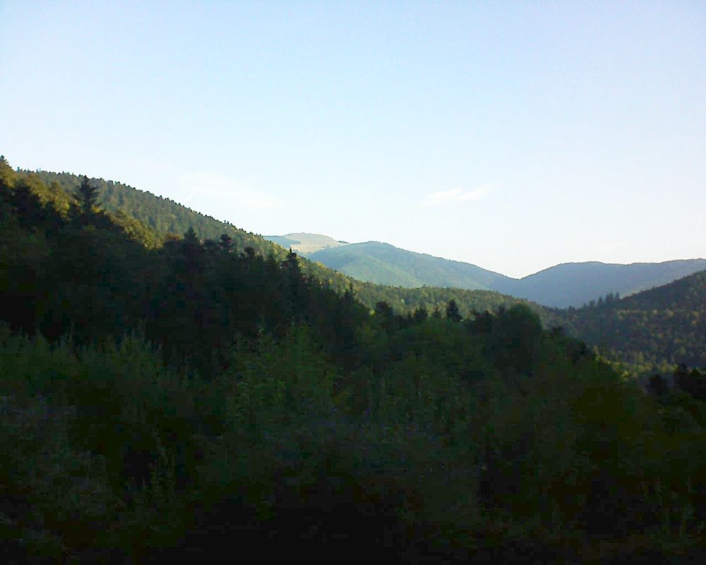 Le petit ballon vu depuis le Domaine Langmatt à Murbach le 20.09.2018 à 08:30 Le petit ballon (Alsace, Vosges) le 20.09.2018 à 08:30
