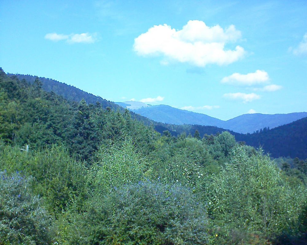 Le petit ballon vu depuis le Domaine Langmatt à Murbach le 20.09.2018 à 13:00 Le petit ballon (Alsace, Vosges) le 20.09.2018 à 13:00