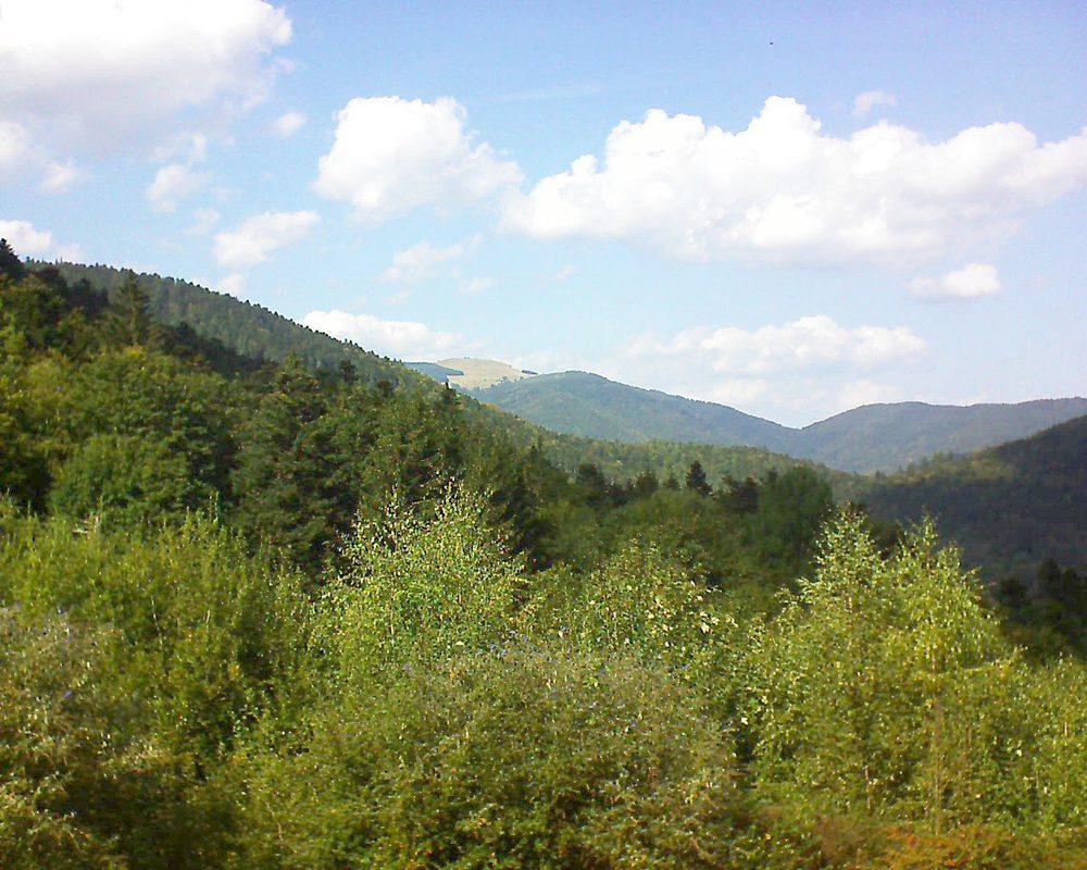 Le petit ballon vu depuis le Domaine Langmatt à Murbach le 20.09.2018 à 14:45 Le petit ballon (Alsace, Vosges) le 20.09.2018 à 14:45