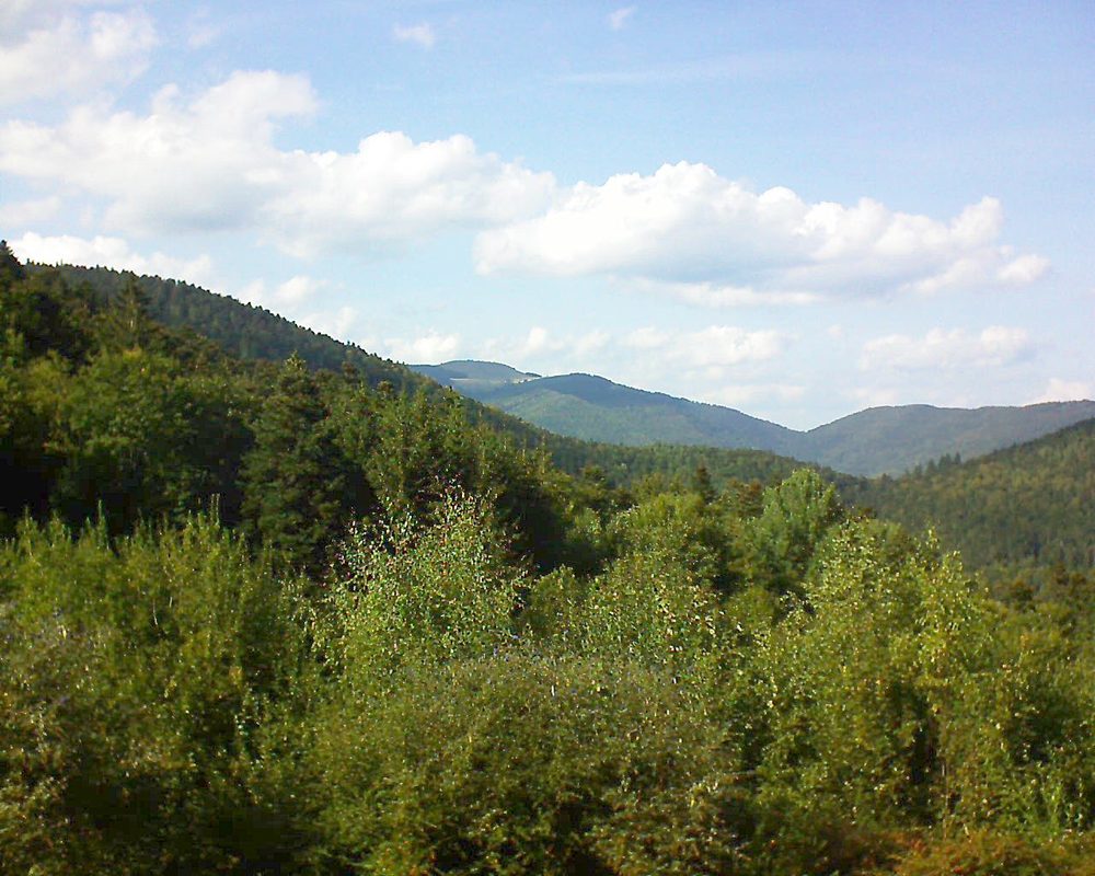 Le petit ballon vu depuis le Domaine Langmatt à Murbach le 20.09.2018 à 16:15 Le petit ballon (Alsace, Vosges) le 20.09.2018 à 16:15