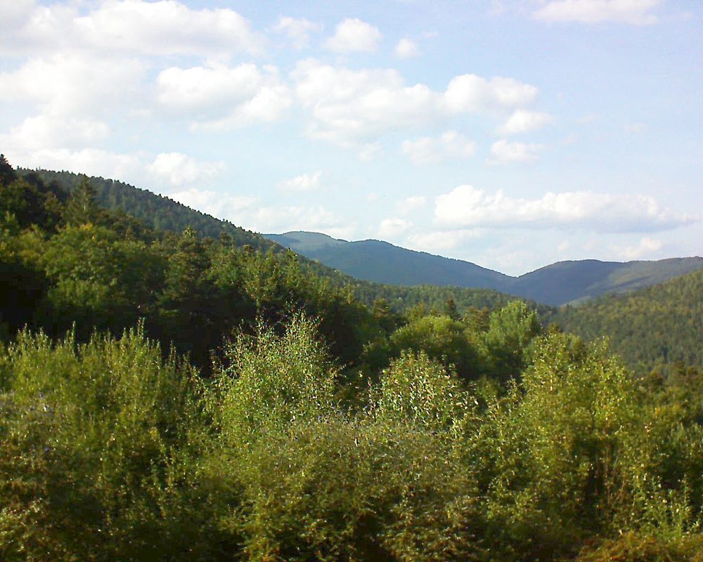 Le petit ballon vu depuis le Domaine Langmatt à Murbach le 20.09.2018 à 17:00 Le petit ballon (Alsace, Vosges) le 20.09.2018 à 17:00