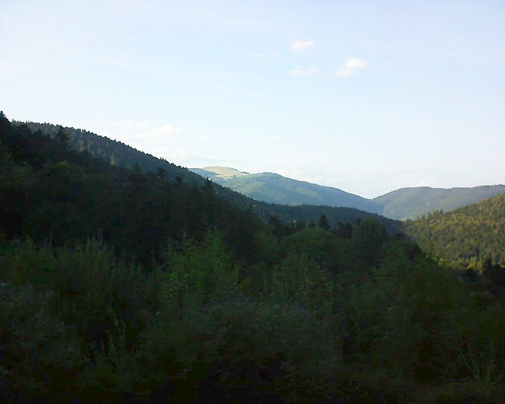 Le petit ballon vu depuis le Domaine Langmatt à Murbach le 20.09.2018 à 18:00 Le petit ballon (Alsace, Vosges) le 20.09.2018 à 18:00