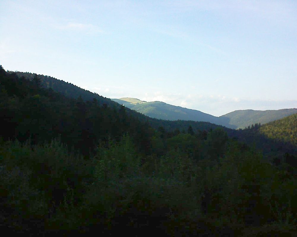 Le petit ballon vu depuis le Domaine Langmatt à Murbach le 20.09.2018 à 18:15 Le petit ballon (Alsace, Vosges) le 20.09.2018 à 18:15