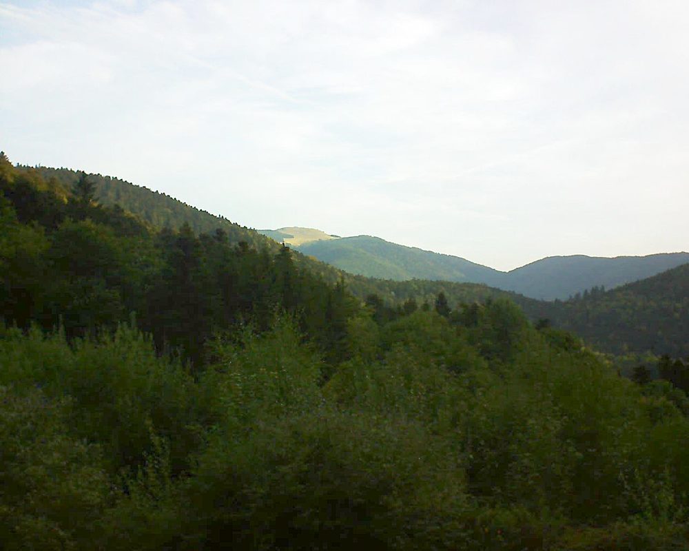 Le petit ballon vu depuis le Domaine Langmatt à Murbach le 21.09.2018 à 08:00 Le petit ballon (Alsace, Vosges) le 21.09.2018 à 08:00