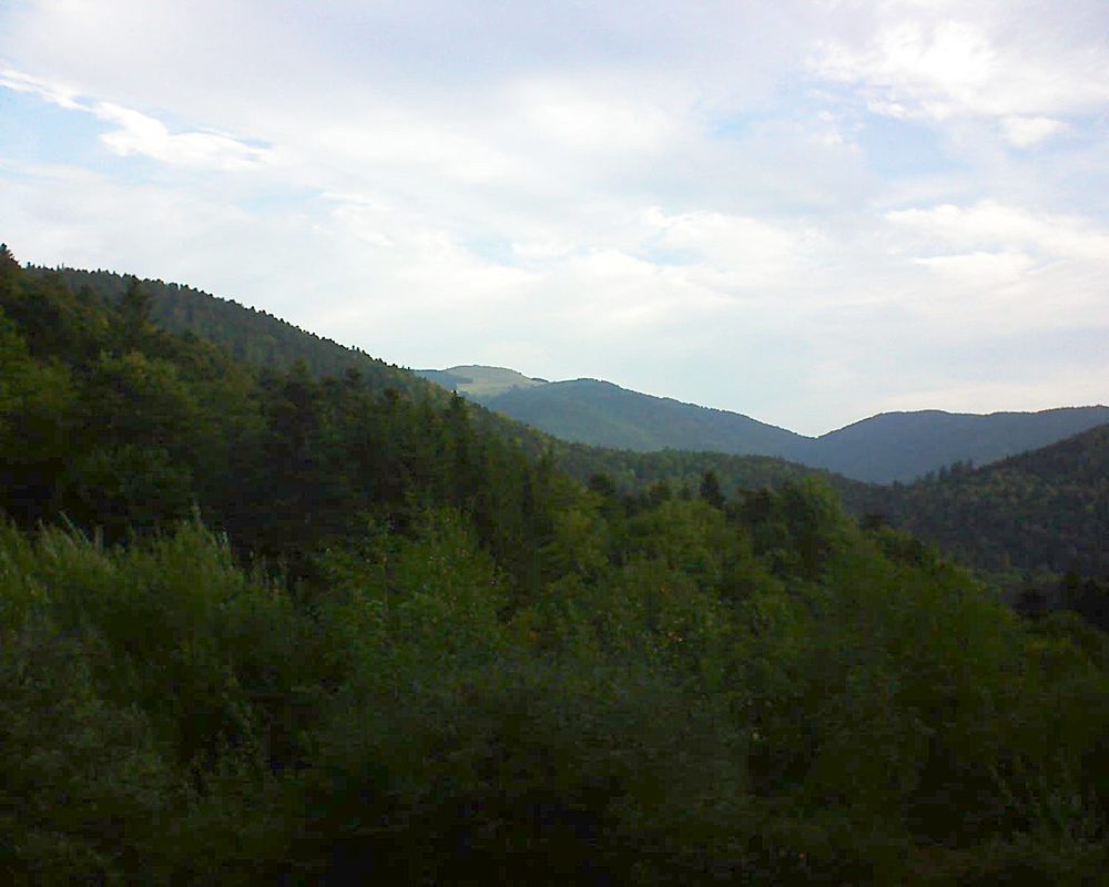 Le petit ballon vu depuis le Domaine Langmatt à Murbach le 21.09.2018 à 08:45 Le petit ballon (Alsace, Vosges) le 21.09.2018 à 08:45