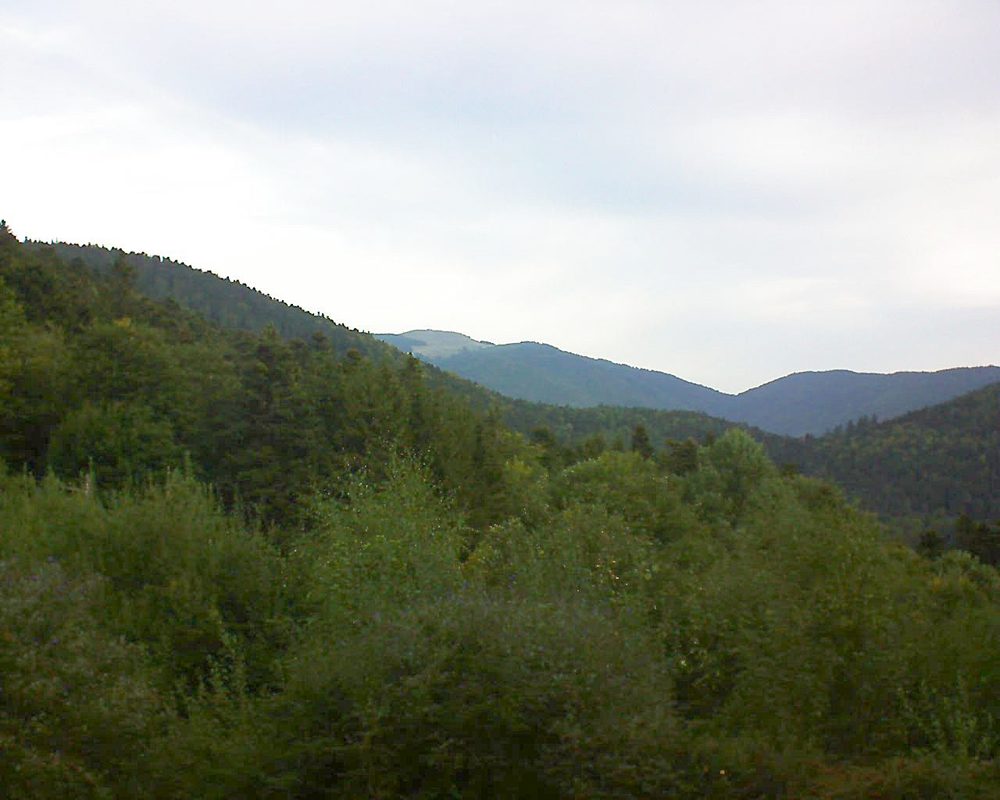Le petit ballon vu depuis le Domaine Langmatt à Murbach le 21.09.2018 à 09:45 Le petit ballon (Alsace, Vosges) le 21.09.2018 à 09:45