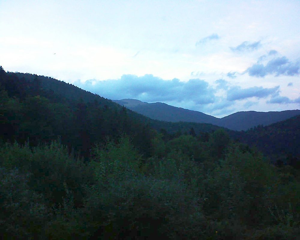 Le petit ballon vu depuis le Domaine Langmatt à Murbach le 21.09.2018 à 19:30 Le petit ballon (Alsace, Vosges) le 21.09.2018 à 19:30