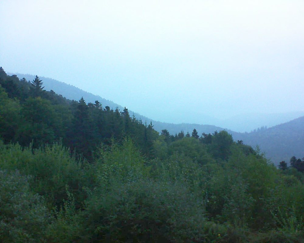 Le petit ballon vu depuis le Domaine Langmatt à Murbach le 23.09.2018 à 07:45 Le petit ballon (Alsace, Vosges) le 23.09.2018 à 07:45