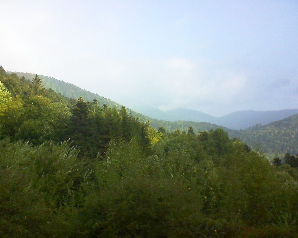 Le petit ballon vu depuis le Domaine Langmatt à Murbach le 23.09.2018 à 09:45 Le petit ballon (Alsace, Vosges) le 23.09.2018 à 09:45