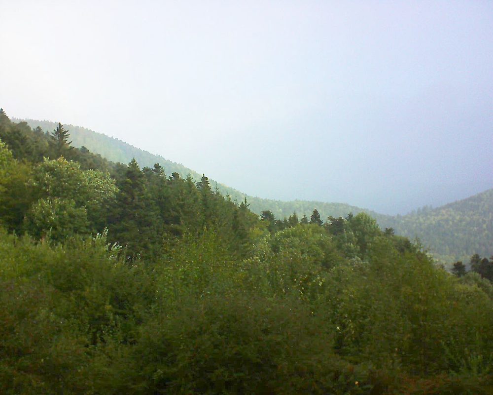 Le petit ballon vu depuis le Domaine Langmatt à Murbach le 23.09.2018 à 10:00 Le petit ballon (Alsace, Vosges) le 23.09.2018 à 10:00