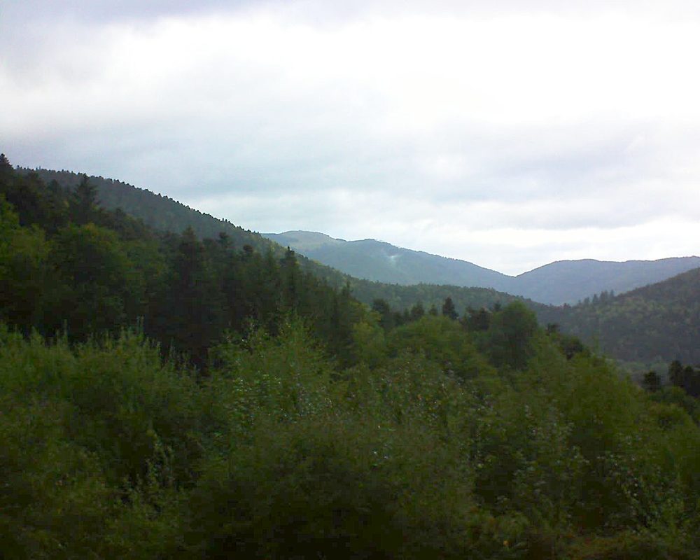 Le petit ballon vu depuis le Domaine Langmatt à Murbach le 23.09.2018 à 17:30 Le petit ballon (Alsace, Vosges) le 23.09.2018 à 17:30