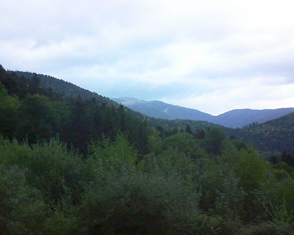 Le petit ballon vu depuis le Domaine Langmatt à Murbach le 23.09.2018 à 17:45 Le petit ballon (Alsace, Vosges) le 23.09.2018 à 17:45