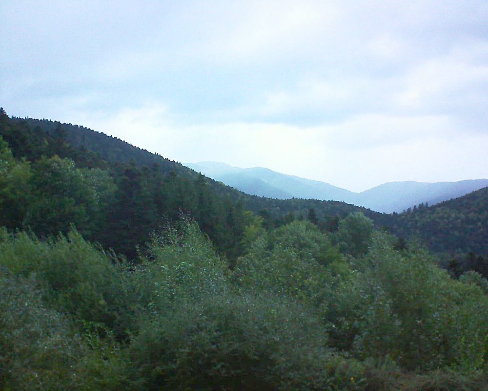 Le petit ballon vu depuis le Domaine Langmatt à Murbach le 23.09.2018 à 19:00 Le petit ballon (Alsace, Vosges) le 23.09.2018 à 19:00