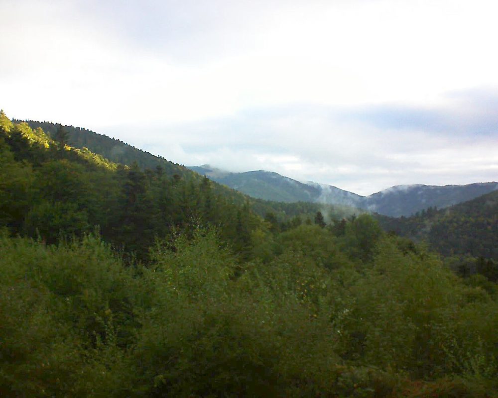 Le petit ballon vu depuis le Domaine Langmatt à Murbach le 24.09.2018 à 08:15 Le petit ballon (Alsace, Vosges) le 24.09.2018 à 08:15
