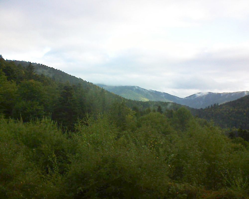 Le petit ballon vu depuis le Domaine Langmatt à Murbach le 24.09.2018 à 08:30 Le petit ballon (Alsace, Vosges) le 24.09.2018 à 08:30