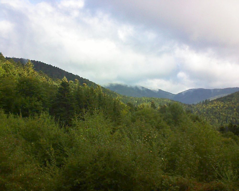 Le petit ballon vu depuis le Domaine Langmatt à Murbach le 24.09.2018 à 09:30 Le petit ballon (Alsace, Vosges) le 24.09.2018 à 09:30