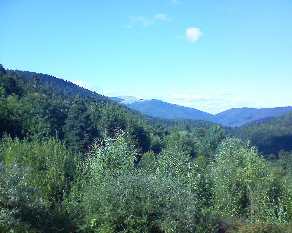 Le petit ballon vu depuis le Domaine Langmatt à Murbach le 24.09.2018 à 15:45 Le petit ballon (Alsace, Vosges) le 24.09.2018 à 15:45