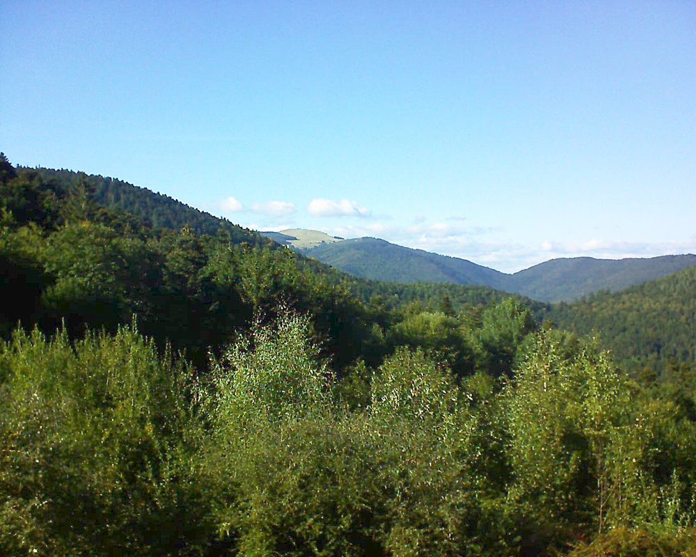 Le petit ballon vu depuis le Domaine Langmatt à Murbach le 24.09.2018 à 16:45 Le petit ballon (Alsace, Vosges) le 24.09.2018 à 16:45