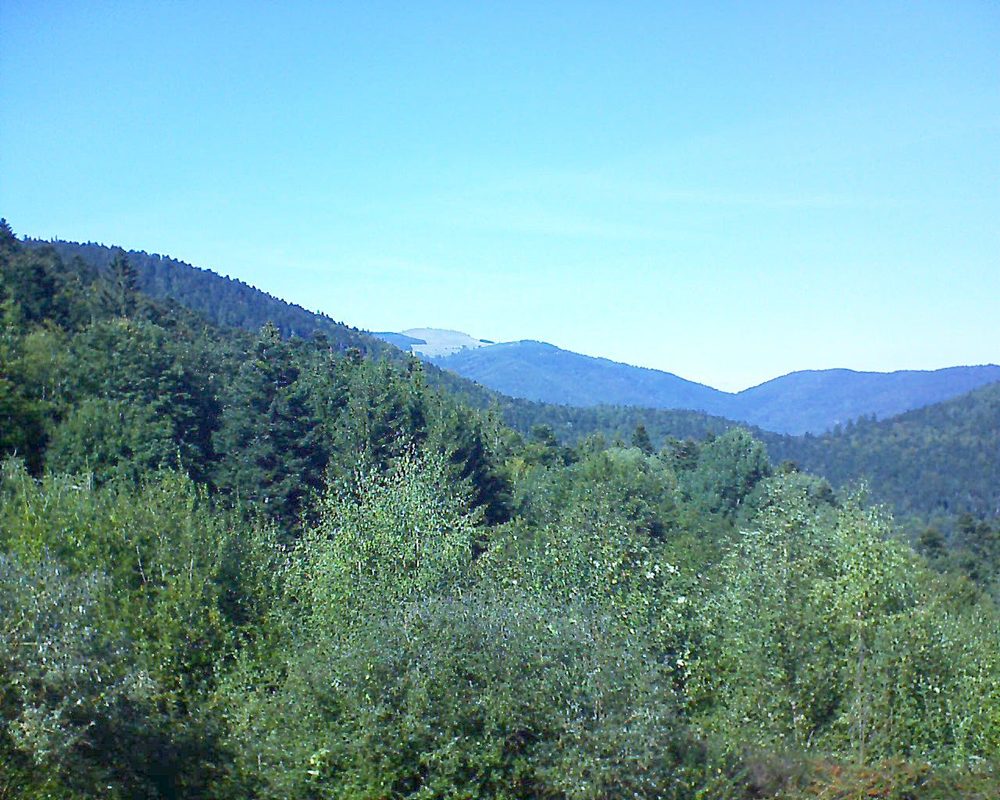 Le petit ballon vu depuis le Domaine Langmatt à Murbach le 25.09.2018 à 14:45 Le petit ballon (Alsace, Vosges) le 25.09.2018 à 14:45