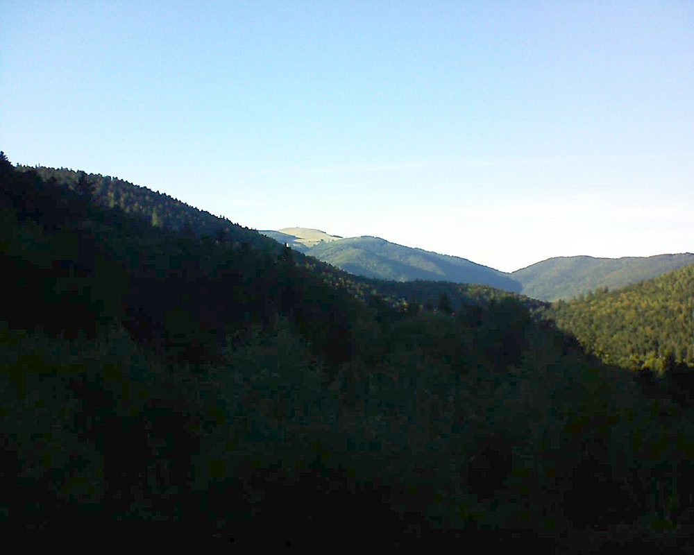 Le petit ballon vu depuis le Domaine Langmatt à Murbach le 25.09.2018 à 17:45 Le petit ballon (Alsace, Vosges) le 25.09.2018 à 17:45