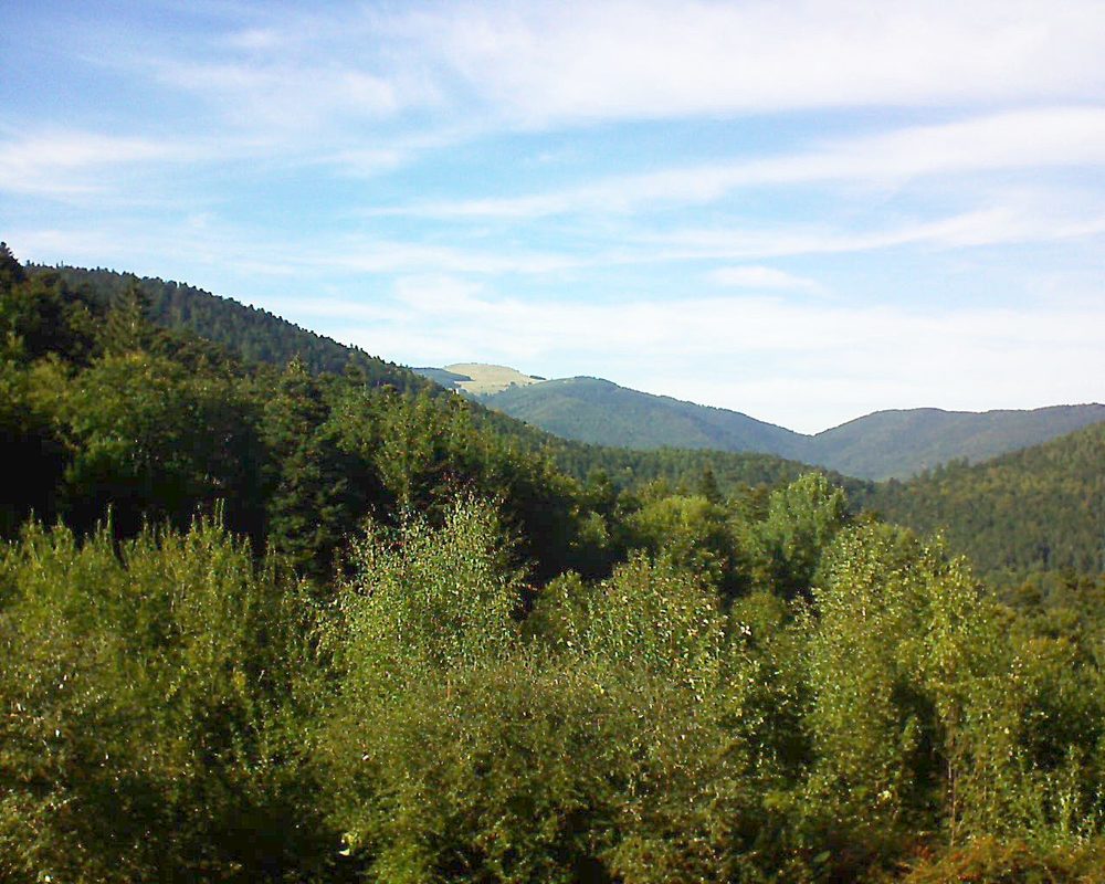 Le petit ballon vu depuis le Domaine Langmatt à Murbach le 26.09.2018 à 16:30 Le petit ballon (Alsace, Vosges) le 26.09.2018 à 16:30