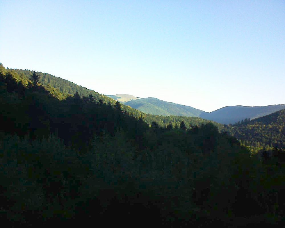 Le petit ballon vu depuis le Domaine Langmatt à Murbach le 27.09.2018 à 08:45 Le petit ballon (Alsace, Vosges) le 27.09.2018 à 08:45
