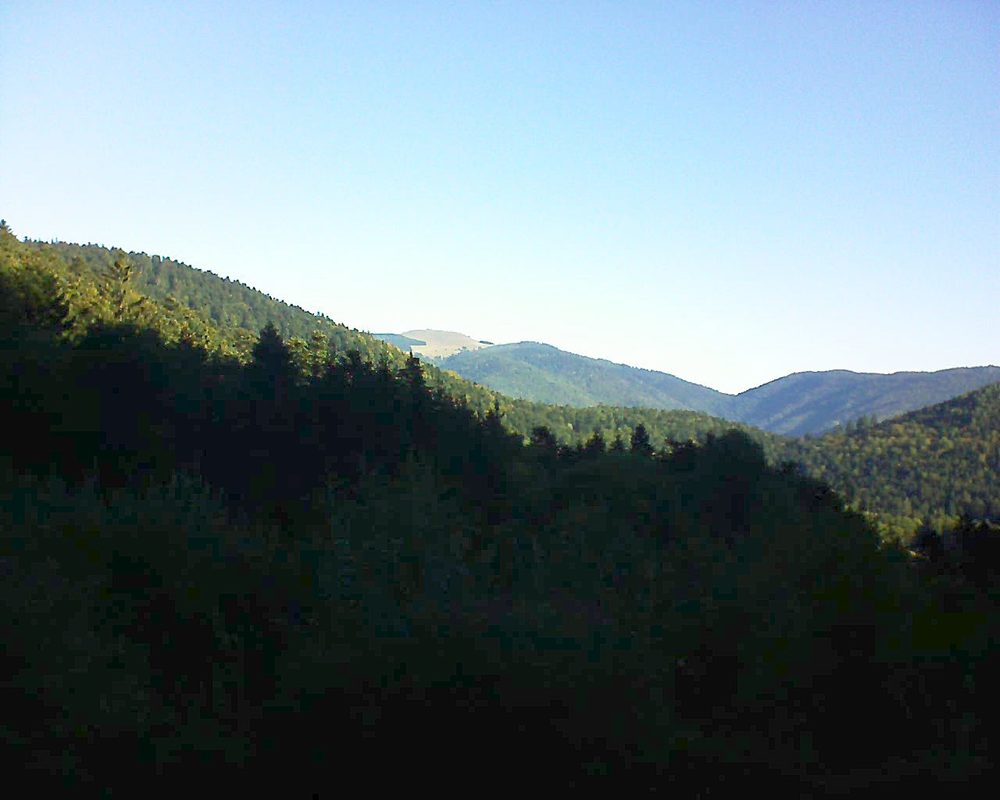 Le petit ballon vu depuis le Domaine Langmatt à Murbach le 27.09.2018 à 09:30 Le petit ballon (Alsace, Vosges) le 27.09.2018 à 09:30